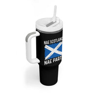 Nae Scotland Nae Party Saltire Flag Tumbler With Handle Vintage Scottish Accent Soccer Fans Football Tournament