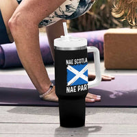 Nae Scotland Nae Party Saltire Flag Tumbler With Handle Vintage Scottish Accent Soccer Fans Football Tournament