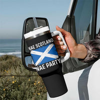 Nae Scotland Nae Party Saltire Flag Tumbler With Handle Vintage Scottish Accent Soccer Fans Football Tournament