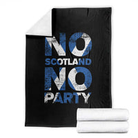 No Scotland No Party Saltire Flag Throw Blanket Football Fans Soccer Tournament Sports Lover