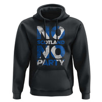 No Scotland No Party Saltire Flag Hoodie Football Fans Soccer Tournament Sports Lover