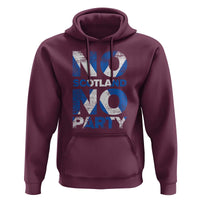 No Scotland No Party Saltire Flag Hoodie Football Fans Soccer Tournament Sports Lover