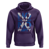 No Scotland No Party Saltire Flag Hoodie Football Fans Soccer Tournament Sports Lover