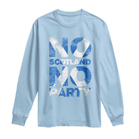 No Scotland No Party Saltire Flag Long Sleeve Shirt Football Fans Soccer Tournament Sports Lover