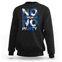 No Scotland No Party Saltire Flag Sweatshirt Football Fans Soccer Tournament Sports Lover