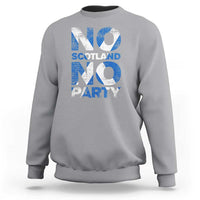 No Scotland No Party Saltire Flag Sweatshirt Football Fans Soccer Tournament Sports Lover