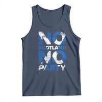 No Scotland No Party Saltire Flag Tank Top Football Fans Soccer Tournament Sports Lover