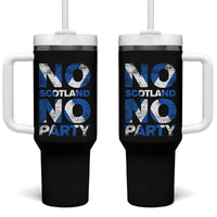 No Scotland No Party Saltire Flag Tumbler With Handle Football Fans Soccer Tournament Sports Lover