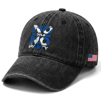 No Scotland No Party Saltire Flag Washed Cotton Baseball Cap Football Fans Soccer Tournament Sports Lover