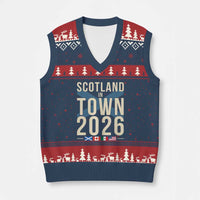 Scotland in Town 2026 Football Fans V-Neck Knit Sweater Vest Soccer Tournament North American Sports Lovers