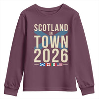 Scotland in Town 2026 Football Fans Youth Sweatshirt Soccer Tournament North American Sports Lovers