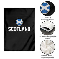 Scotland Round Saltire Flag Emblem Garden Flag Classic Varsity Typography Sports Fans