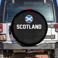 Scotland Round Saltire Flag Emblem Spare Tire Cover Classic Varsity Typography Sports Fans