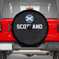 Scotland Round Saltire Flag Emblem Spare Tire Cover Classic Varsity Typography Sports Fans
