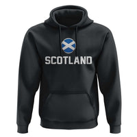 Scotland Round Saltire Flag Emblem Hoodie Classic Varsity Typography Sports Fans