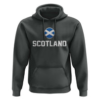 Scotland Round Saltire Flag Emblem Hoodie Classic Varsity Typography Sports Fans