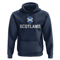 Scotland Round Saltire Flag Emblem Hoodie Classic Varsity Typography Sports Fans