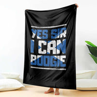 Funny Scottish Anthem Fan Saltire Flag Throw Blanket Yes Sir I Can Boogie Sports Style Scotland Football Supporters
