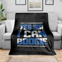 Funny Scottish Anthem Fan Saltire Flag Throw Blanket Yes Sir I Can Boogie Sports Style Scotland Football Supporters