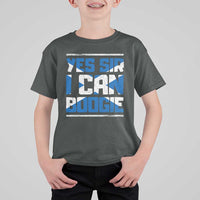 Funny Scottish Anthem Fan Saltire Flag T Shirt For Kid Yes Sir I Can Boogie Sports Style Scotland Football Supporters