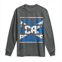 Funny Scottish Anthem Fan Saltire Flag Long Sleeve Shirt Yes Sir I Can Boogie Sports Style Scotland Football Supporters