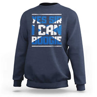 Funny Scottish Anthem Fan Saltire Flag Sweatshirt Yes Sir I Can Boogie Sports Style Scotland Football Supporters