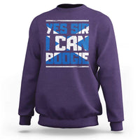 Funny Scottish Anthem Fan Saltire Flag Sweatshirt Yes Sir I Can Boogie Sports Style Scotland Football Supporters