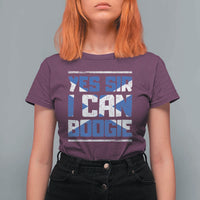 Funny Scottish Anthem Fan Saltire Flag T Shirt For Women Yes Sir I Can Boogie Sports Style Scotland Football Supporters