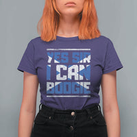 Funny Scottish Anthem Fan Saltire Flag T Shirt For Women Yes Sir I Can Boogie Sports Style Scotland Football Supporters