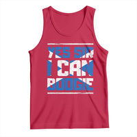 Funny Scottish Anthem Fan Saltire Flag Tank Top Yes Sir I Can Boogie Sports Style Scotland Football Supporters