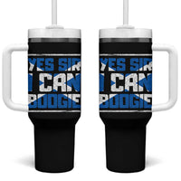 Funny Scottish Anthem Fan Saltire Flag Tumbler With Handle Yes Sir I Can Boogie Sports Style Scotland Football Supporters