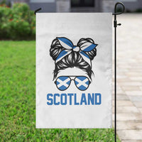 Scotland Messy Bun Hair Saltire Flag Ribbon Bow Garden Flag Scottish Pride for Girls Women