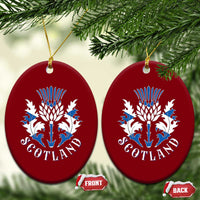 Scotland Thistle Floral Emblem Ceramic Ornament Stylized Gothic Heraldry Scottish Heritage Pride