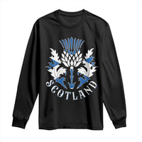 Scotland Thistle Floral Emblem Long Sleeve Shirt Stylized Gothic Heraldry Scottish Heritage Pride