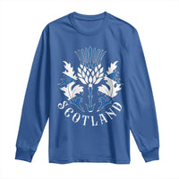 Scotland Thistle Floral Emblem Long Sleeve Shirt Stylized Gothic Heraldry Scottish Heritage Pride