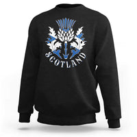 Scotland Thistle Floral Emblem Sweatshirt Stylized Gothic Heraldry Scottish Heritage Pride