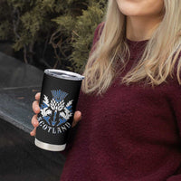 Scotland Thistle Floral Emblem Tumbler Cup Stylized Gothic Heraldry Scottish Heritage Pride