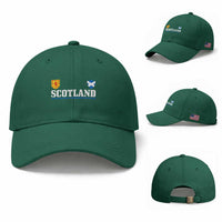 Scotland Dual Crest Lion Rampant Shield Saltire Flag Baseball Cap Football Fans Match Day