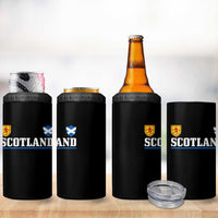 Scotland Dual Crest Lion Rampant Shield Saltire Flag 4 in 1 Can Cooler Tumbler Football Fans Match Day