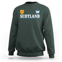 Scotland Dual Crest Lion Rampant Shield Saltire Flag Sweatshirt Football Fans Match Day