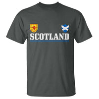 Scotland Dual Crest Lion Rampant Shield Saltire Flag T Shirt Football Fans Match Day