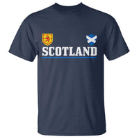 Scotland Dual Crest Lion Rampant Shield Saltire Flag T Shirt Football Fans Match Day