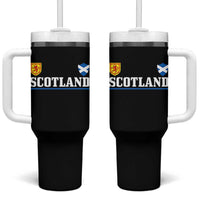 Scotland Dual Crest Lion Rampant Shield Saltire Flag Tumbler With Handle Football Fans Match Day
