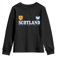 Scotland Dual Crest Lion Rampant Shield Saltire Flag Youth Sweatshirt Football Fans Match Day
