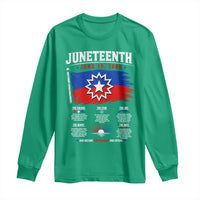 Educational Juneteenth Flag Symbolism Infographic Long Sleeve Shirt Freedom Day June 19 1865 History Meaning