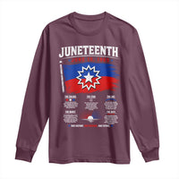 Educational Juneteenth Flag Symbolism Infographic Long Sleeve Shirt Freedom Day June 19 1865 History Meaning