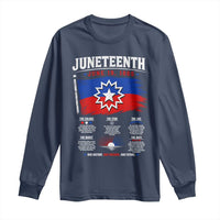 Educational Juneteenth Flag Symbolism Infographic Long Sleeve Shirt Freedom Day June 19 1865 History Meaning