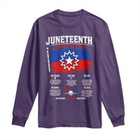 Educational Juneteenth Flag Symbolism Infographic Long Sleeve Shirt Freedom Day June 19 1865 History Meaning