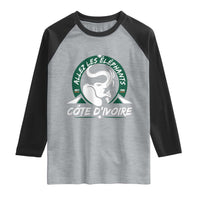 Allez Les Elephants Cote d'Ivoire Soccer Fan Raglan Shirt Ivory Coast Pride Football Lovers