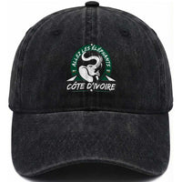 Allez Les Elephants Cote d'Ivoire Soccer Fan Washed Cotton Baseball Cap Ivory Coast Pride Football Lovers